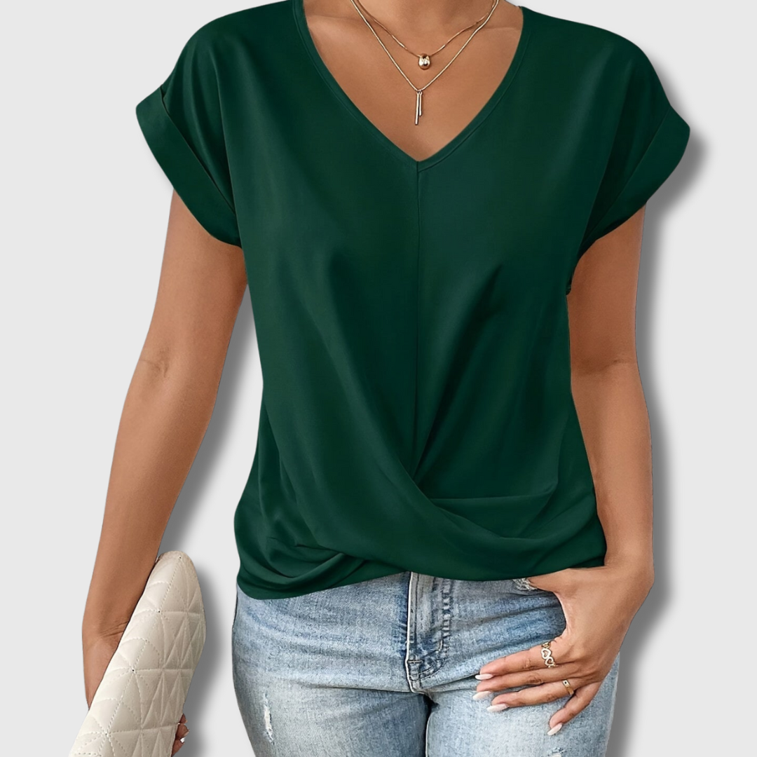 Cleo | Premium T-Shirt mit schmeichelhaftem Ausschnitt