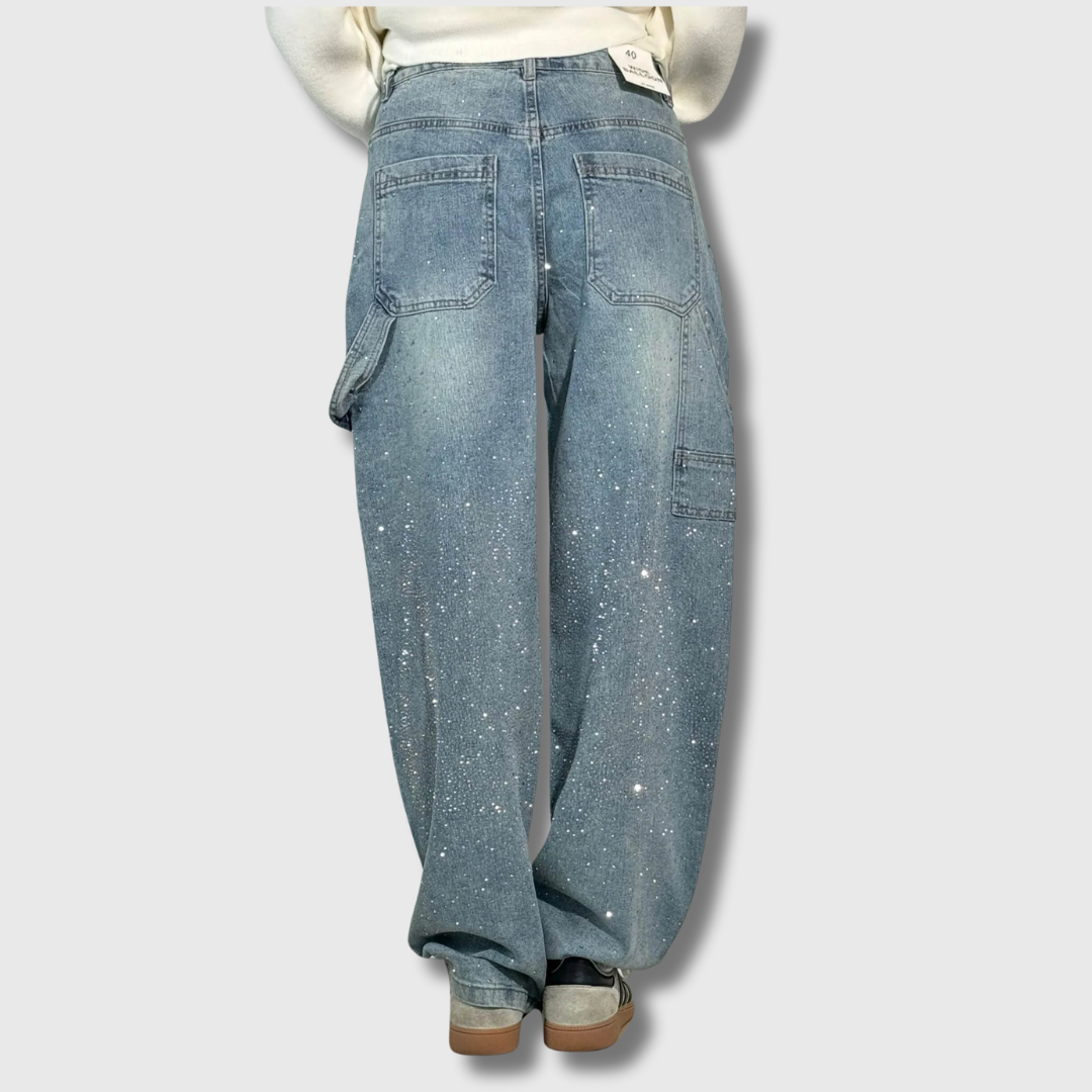 Emma | Jeans mit funkelnden Strasssteinen für einen glamourösen Look