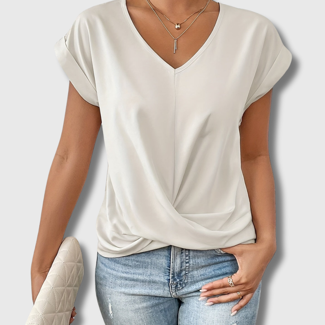 Cleo | Premium T-Shirt mit schmeichelhaftem Ausschnitt