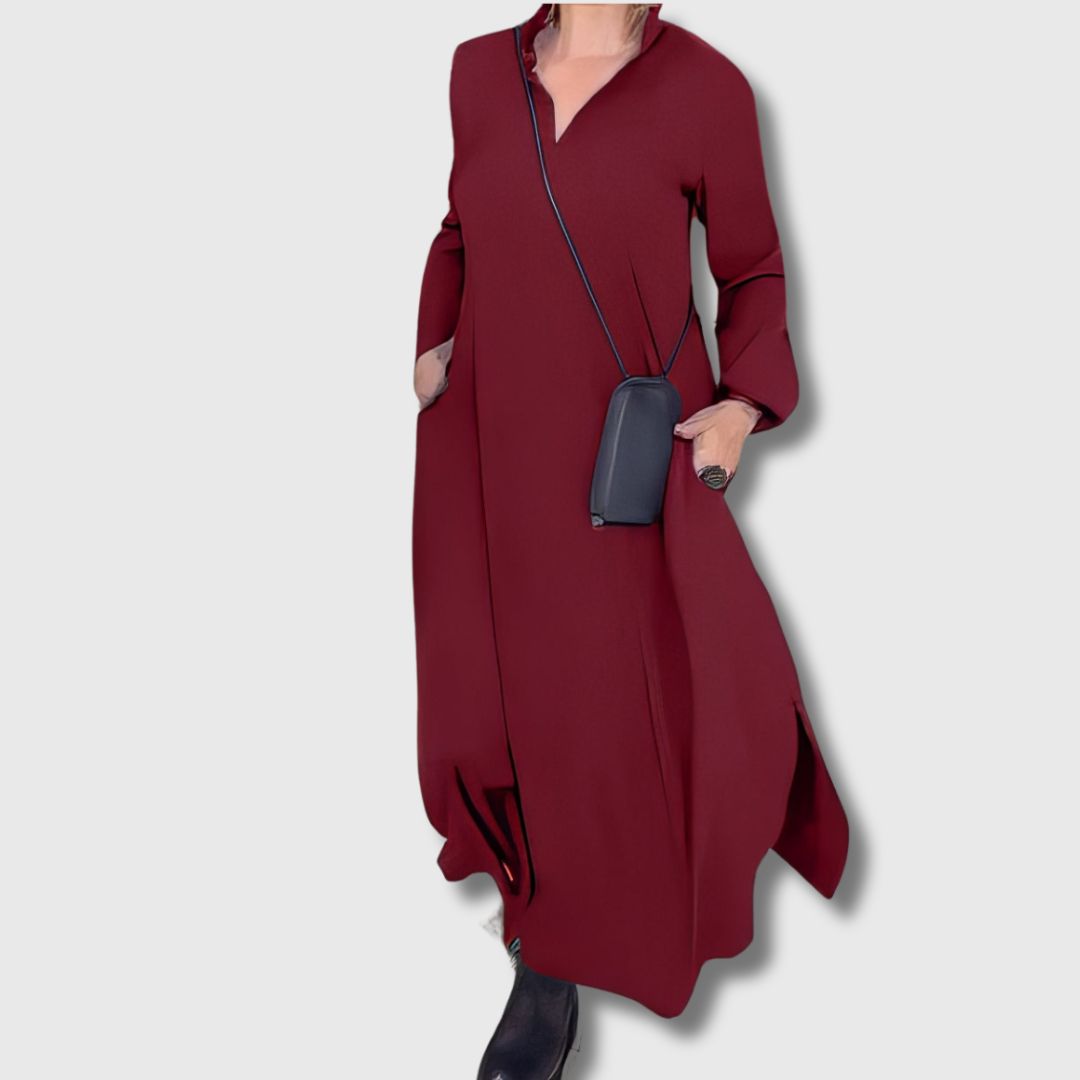 CLAUDIA | Modisches und elegantes elastisches langes Kleid