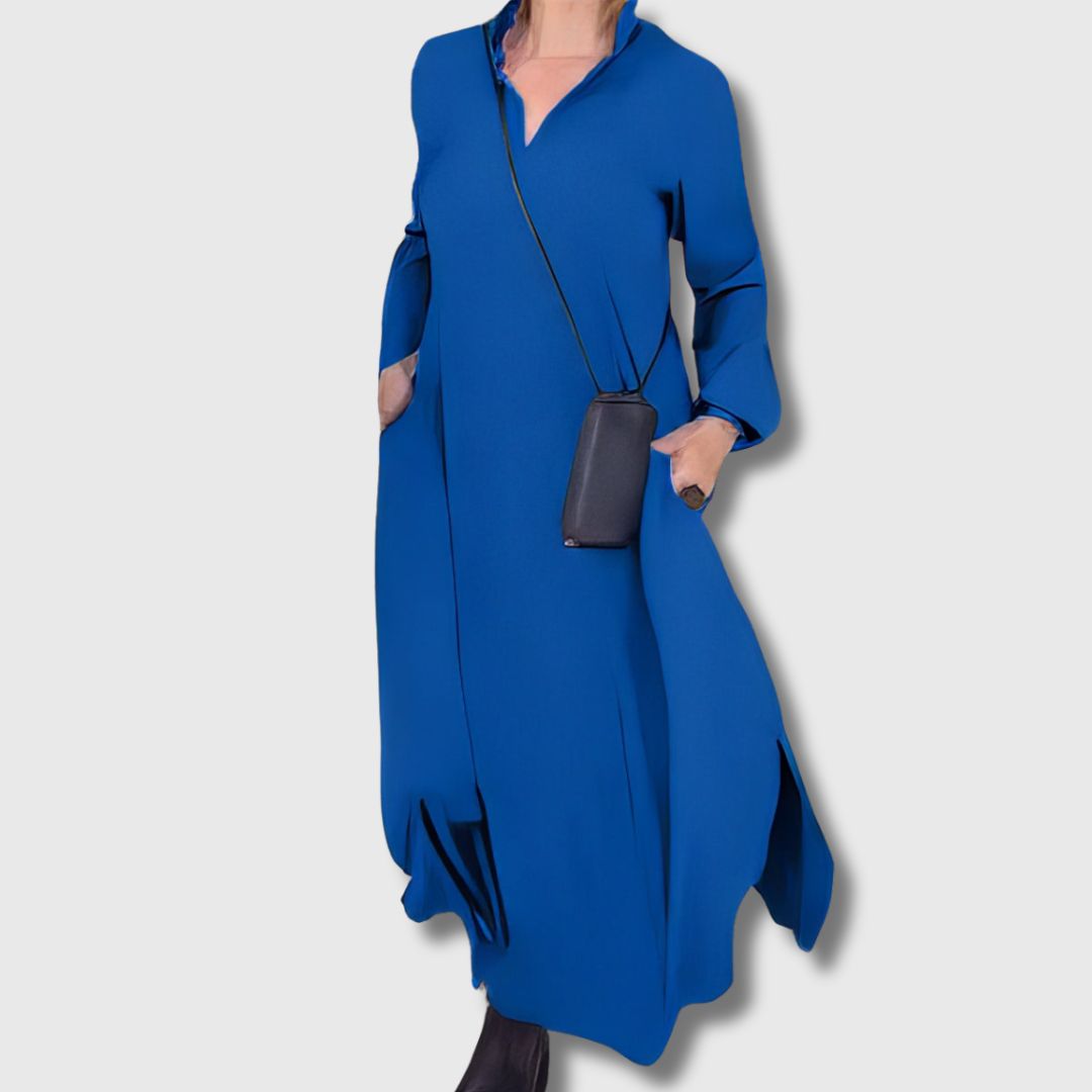 CLAUDIA | Modisches und elegantes elastisches langes Kleid