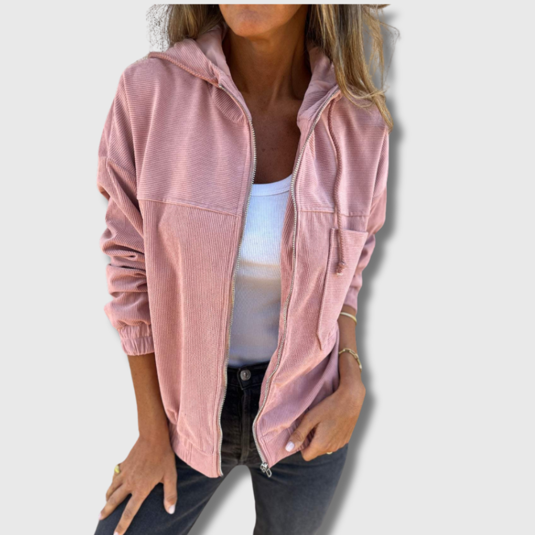 Dena | Cordjacke mit Kapuze – Premium Komfort für kühle Tage