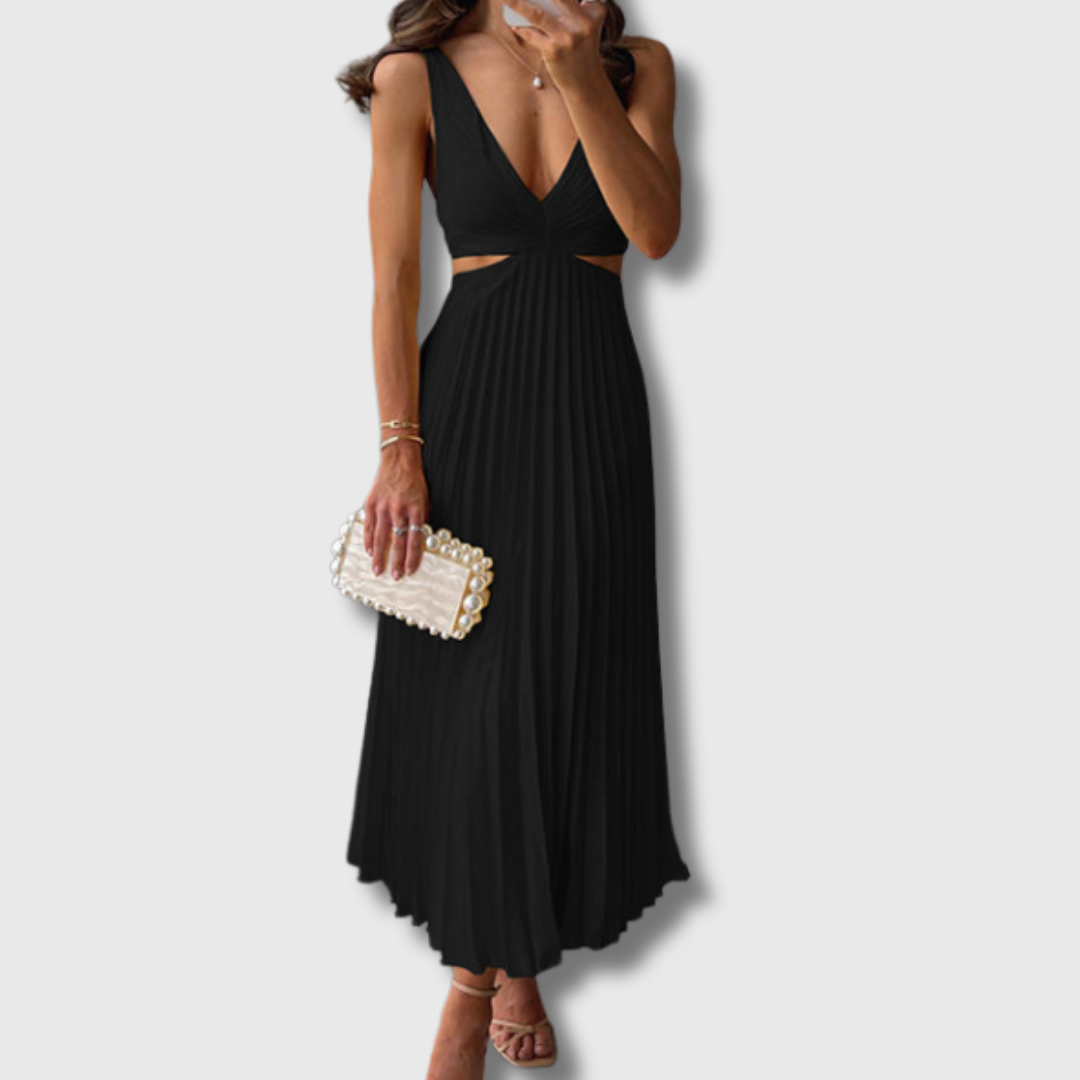 Charlotte | Plissee-Midikleid aus Premium-Stoff – Elegant & Vielseitig