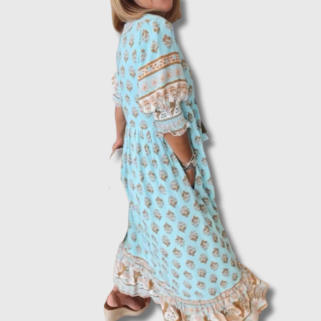 Bella| Kleid aus Premium-Stoff mit einzigartigem Print