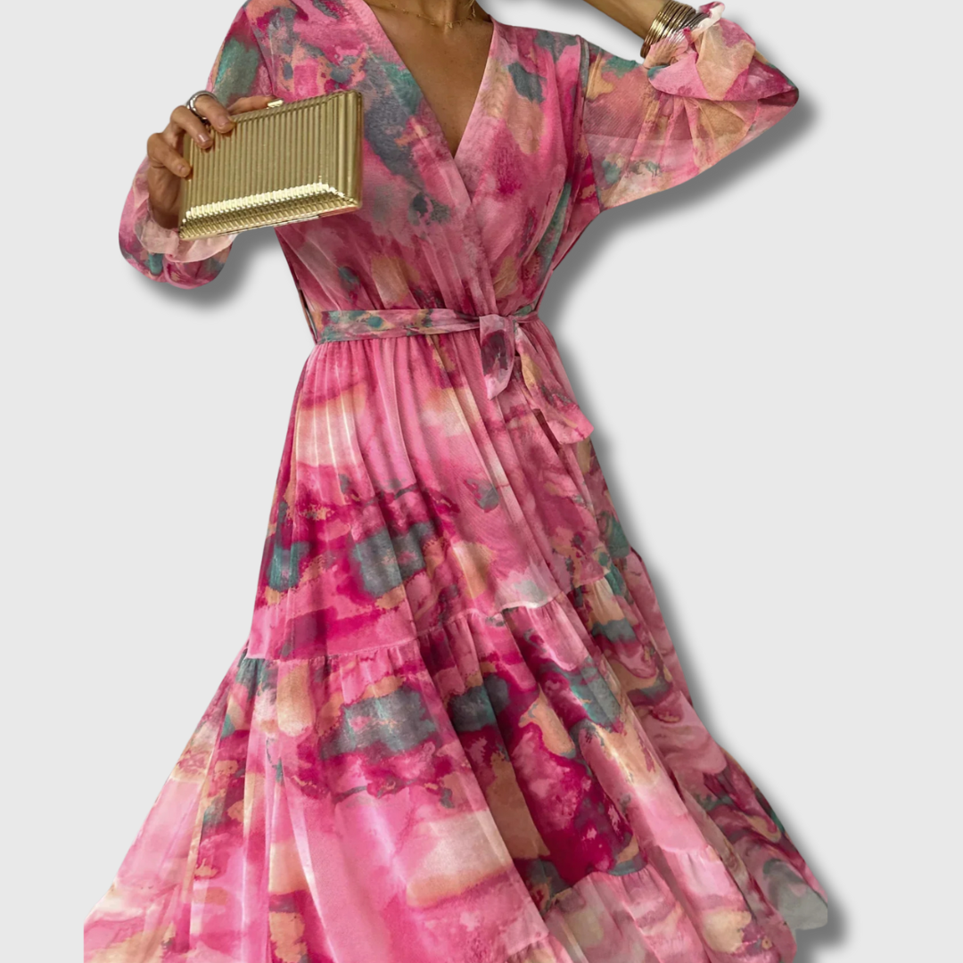 Zoe | Wickelkleid aus Premium-Stoff mit floralem Muster