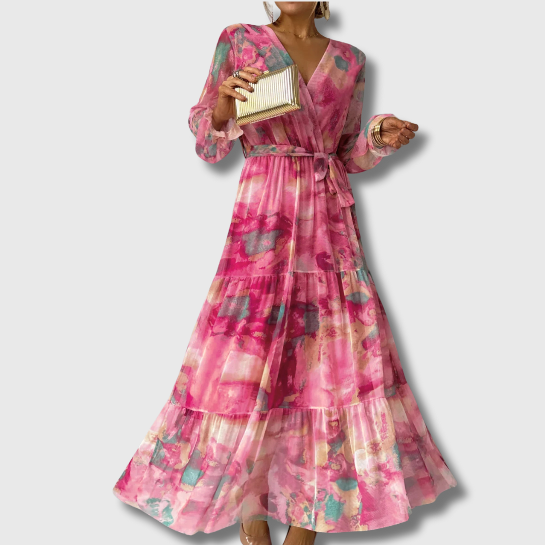 Zoe | Wickelkleid aus Premium-Stoff mit floralem Muster