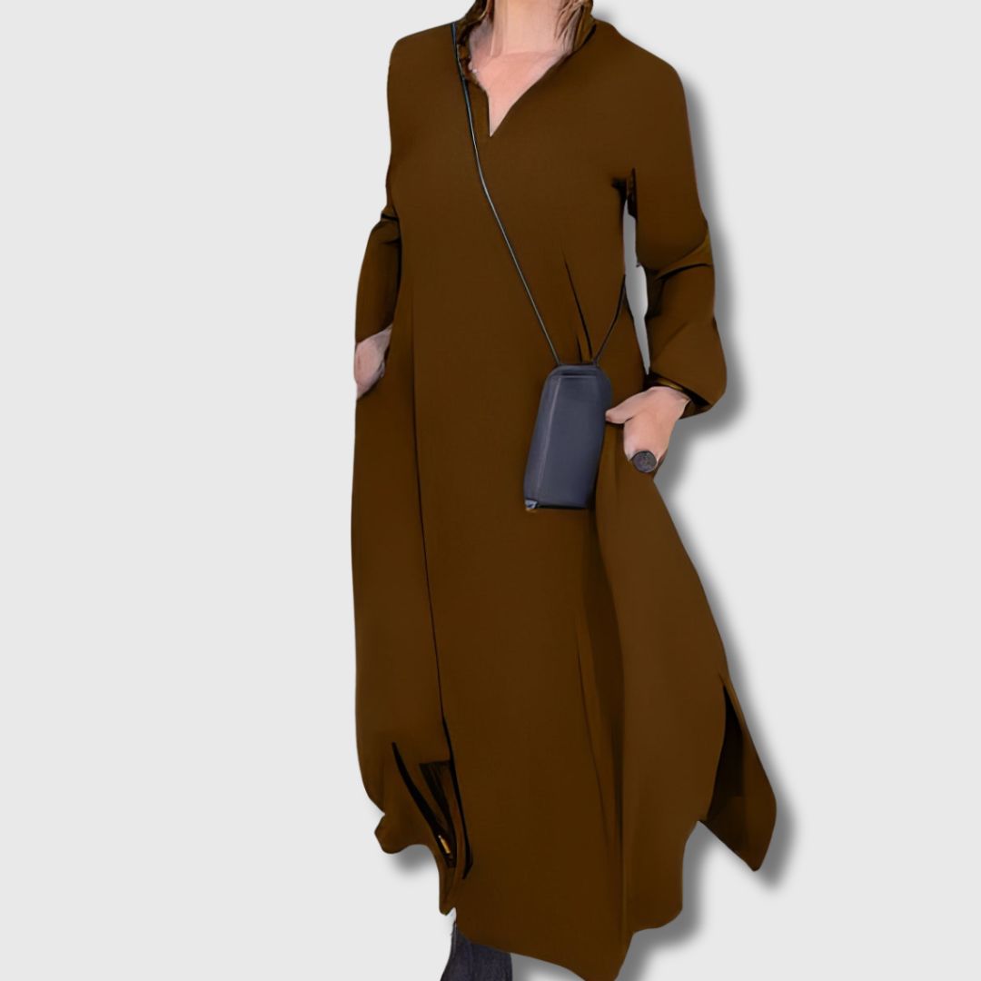 CLAUDIA | Modisches und elegantes elastisches langes Kleid