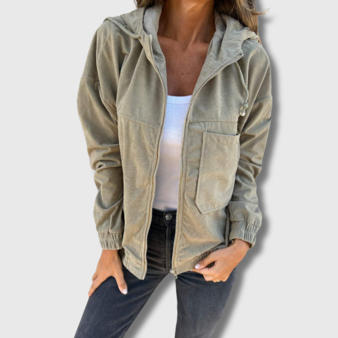 Dena | Cordjacke mit Kapuze – Premium Komfort für kühle Tage