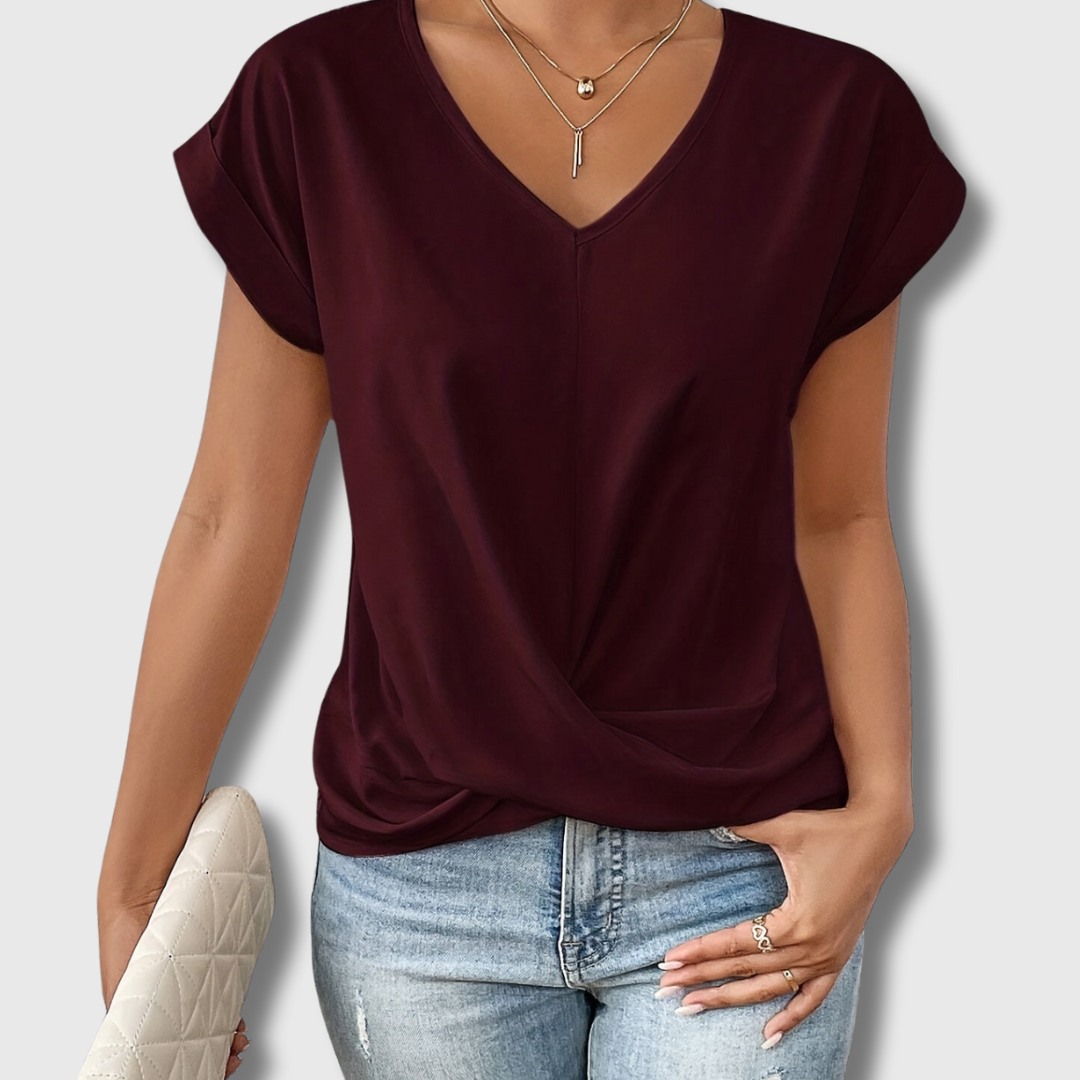 Cleo | Premium T-Shirt mit schmeichelhaftem Ausschnitt