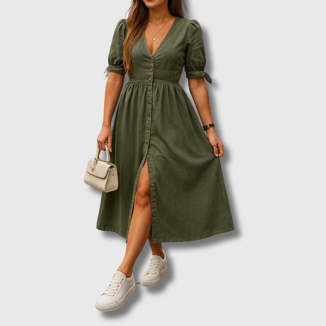 Ellie | Glänzendes Denimkleid aus Premium-Material