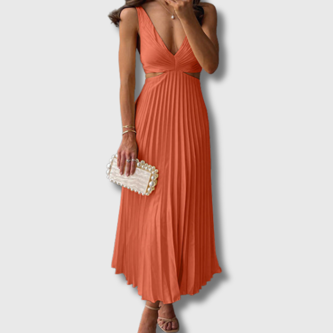 Charlotte | Plissee-Midikleid aus Premium-Stoff – Elegant & Vielseitig