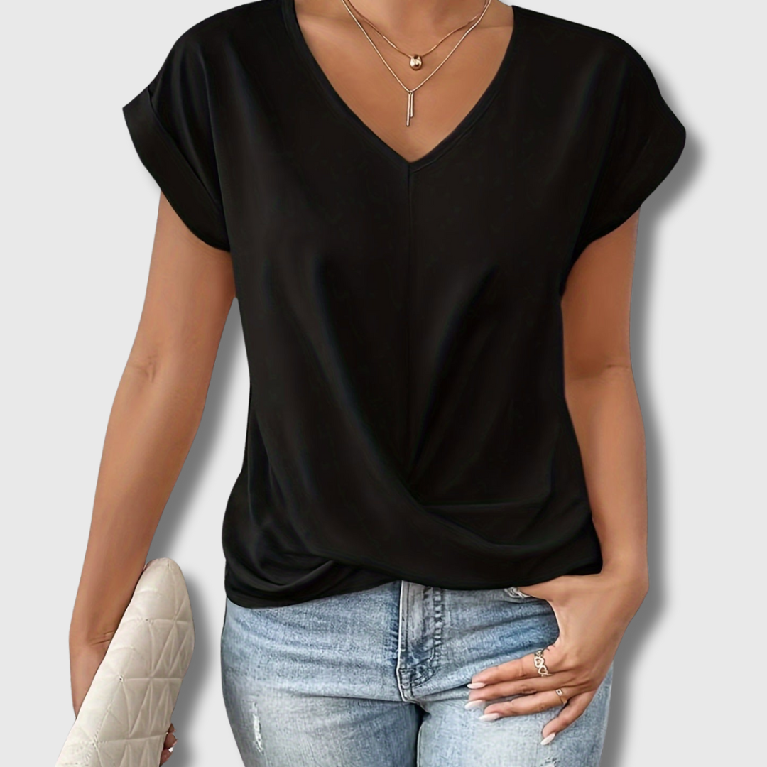Cleo | Premium T-Shirt mit schmeichelhaftem Ausschnitt