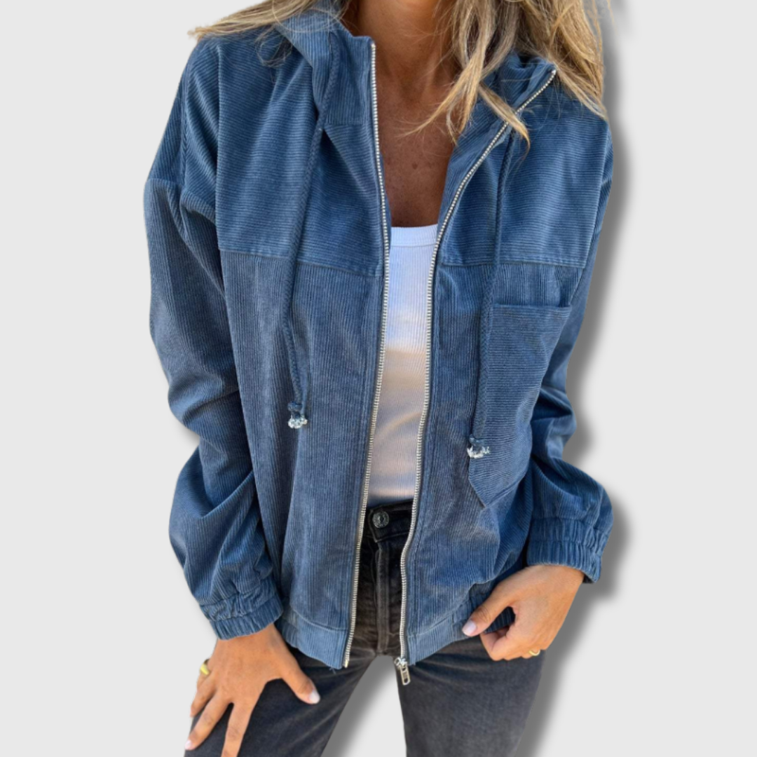 Dena | Cordjacke mit Kapuze – Premium Komfort für kühle Tage