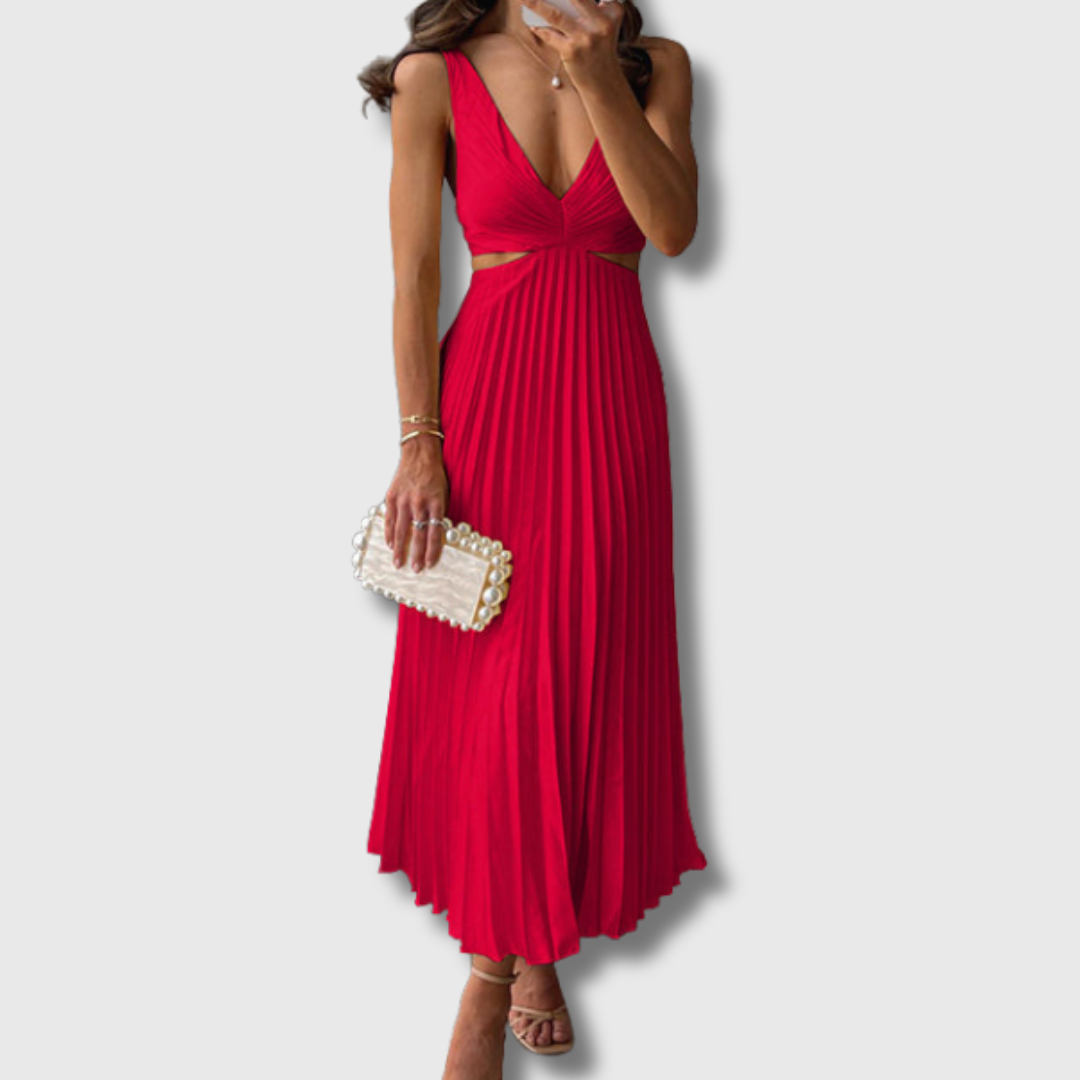 Charlotte | Plissee-Midikleid aus Premium-Stoff – Elegant & Vielseitig