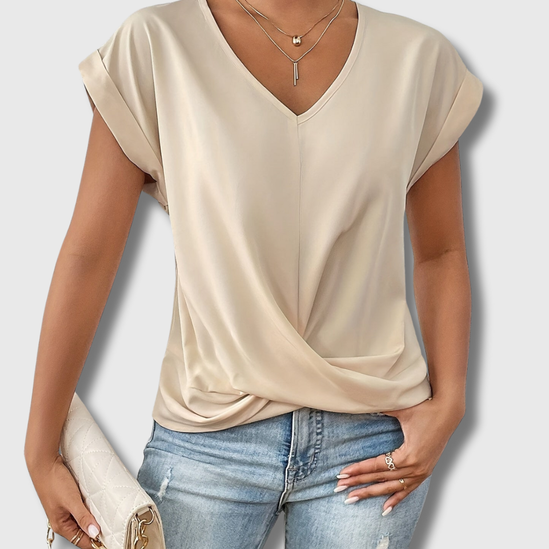 Cleo | Premium T-Shirt mit schmeichelhaftem Ausschnitt