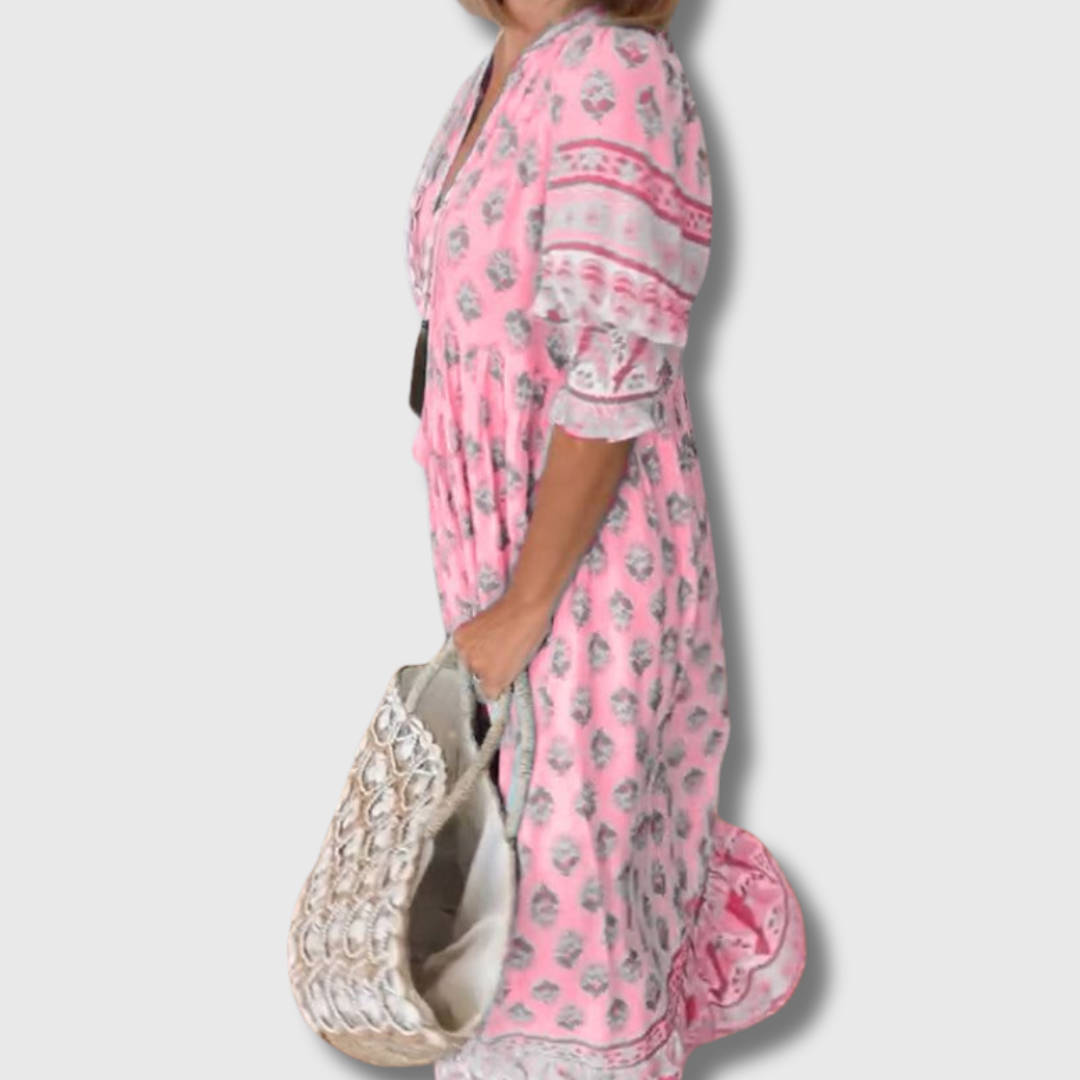 Bella| Kleid aus Premium-Stoff mit einzigartigem Print