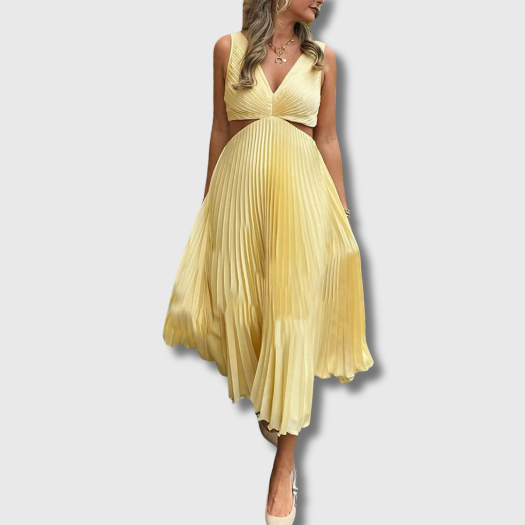 Charlotte | Plissee-Midikleid aus Premium-Stoff – Elegant & Vielseitig