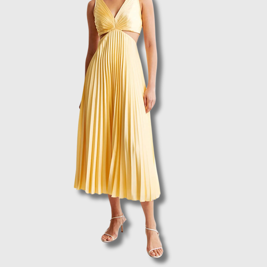 Charlotte | Plissee-Midikleid aus Premium-Stoff – Elegant & Vielseitig