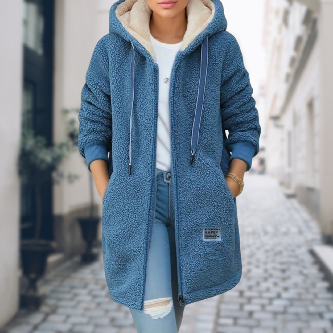 Cathleen | Warmer Fleece-Mantel in Premium-Qualität