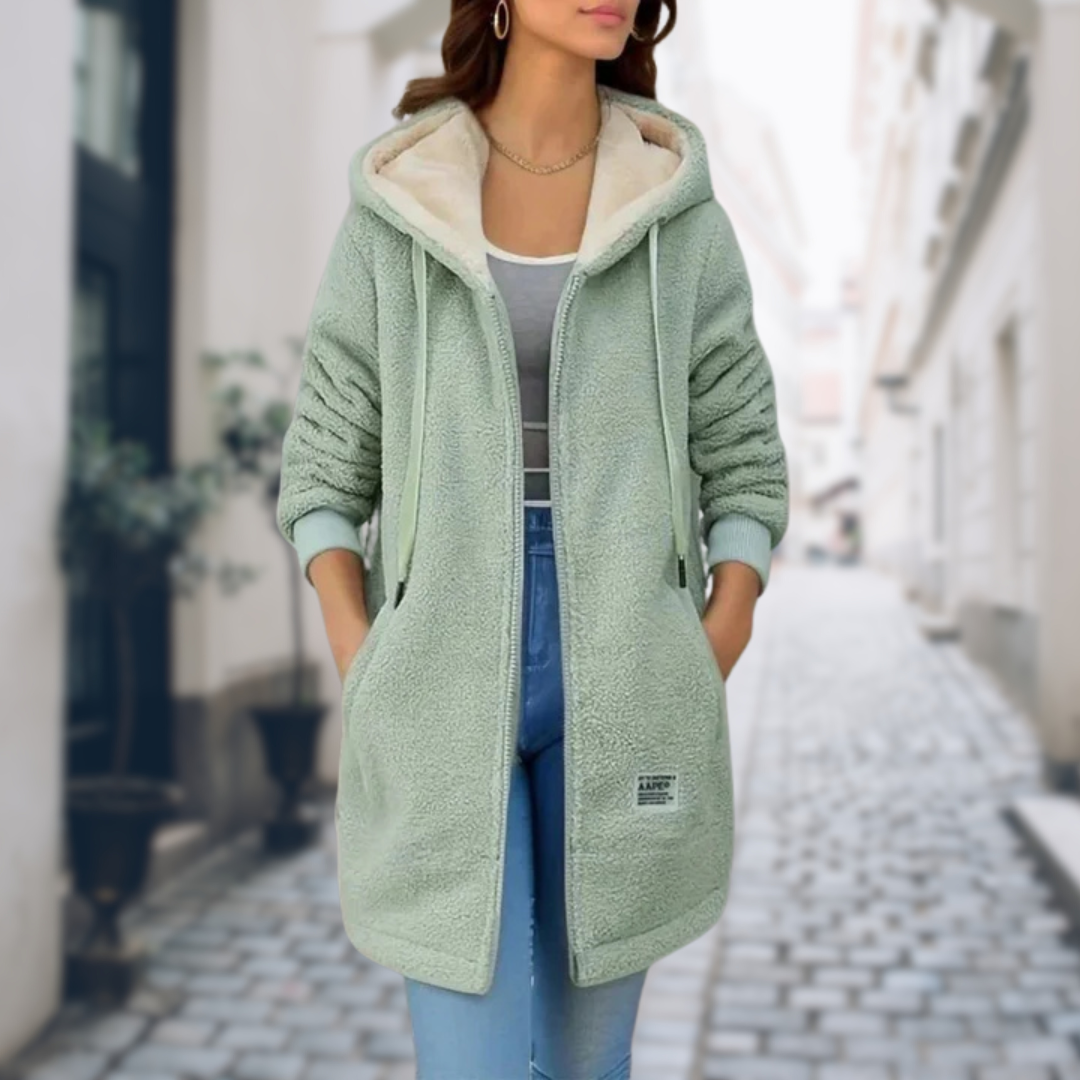Cathleen | Warmer Fleece-Mantel in Premium-Qualität