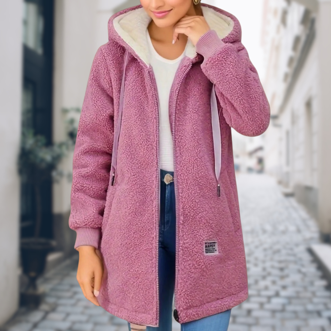 Cathleen | Warmer Fleece-Mantel in Premium-Qualität