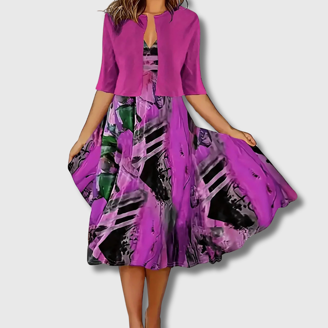 Nina| Abito blazer midi in lino premium per un'eleganza estiva