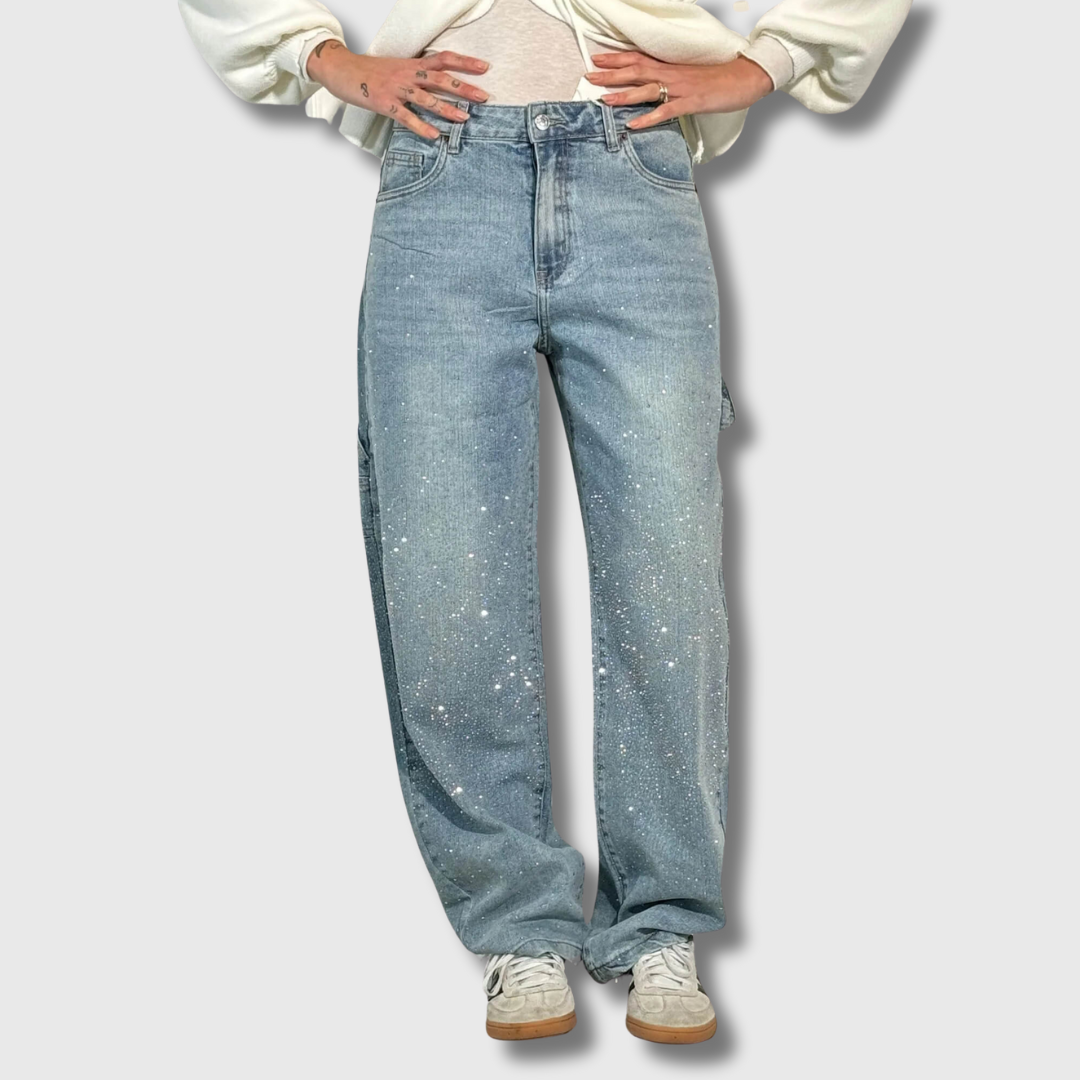 Emma | Jeans mit funkelnden Strasssteinen für einen glamourösen Look