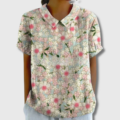 Lily | Vintage-Bluse mit Blumenmuster – Lässiger Stil in Premium-Qualität
