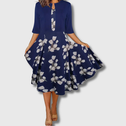 Nina| Abito blazer midi in lino premium per un'eleganza estiva