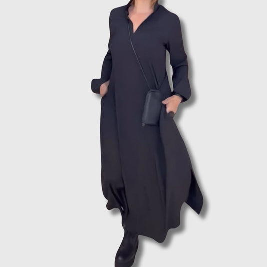 CLAUDIA | Modisches und elegantes elastisches langes Kleid