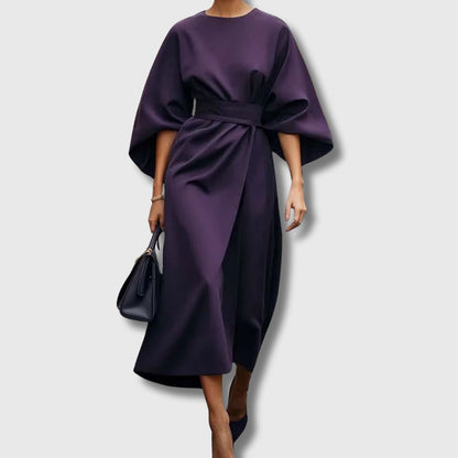 Sonia | Elegantes Kleid mit Laternenärmeln und Gürtel