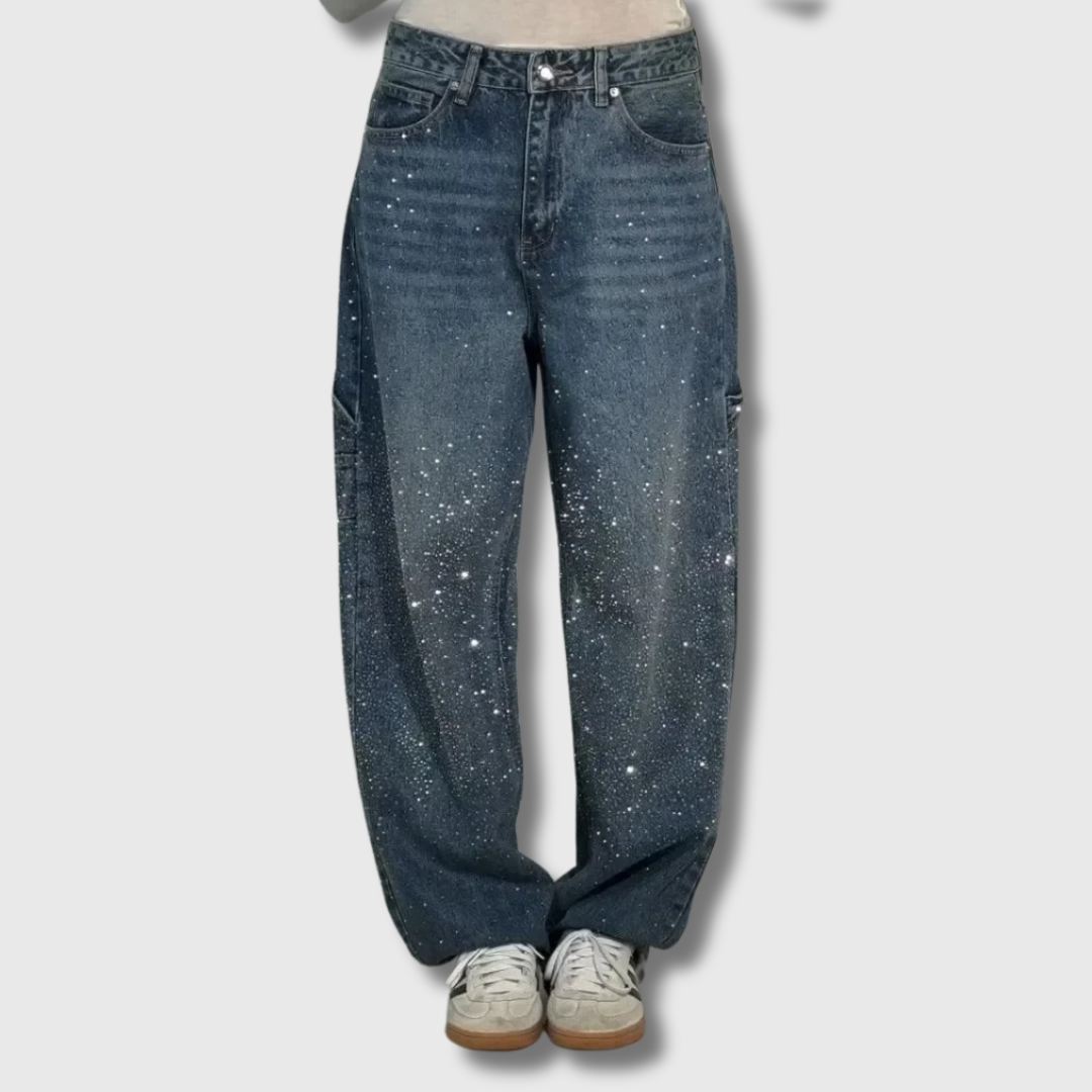 Emma | Jeans mit funkelnden Strasssteinen für einen glamourösen Look