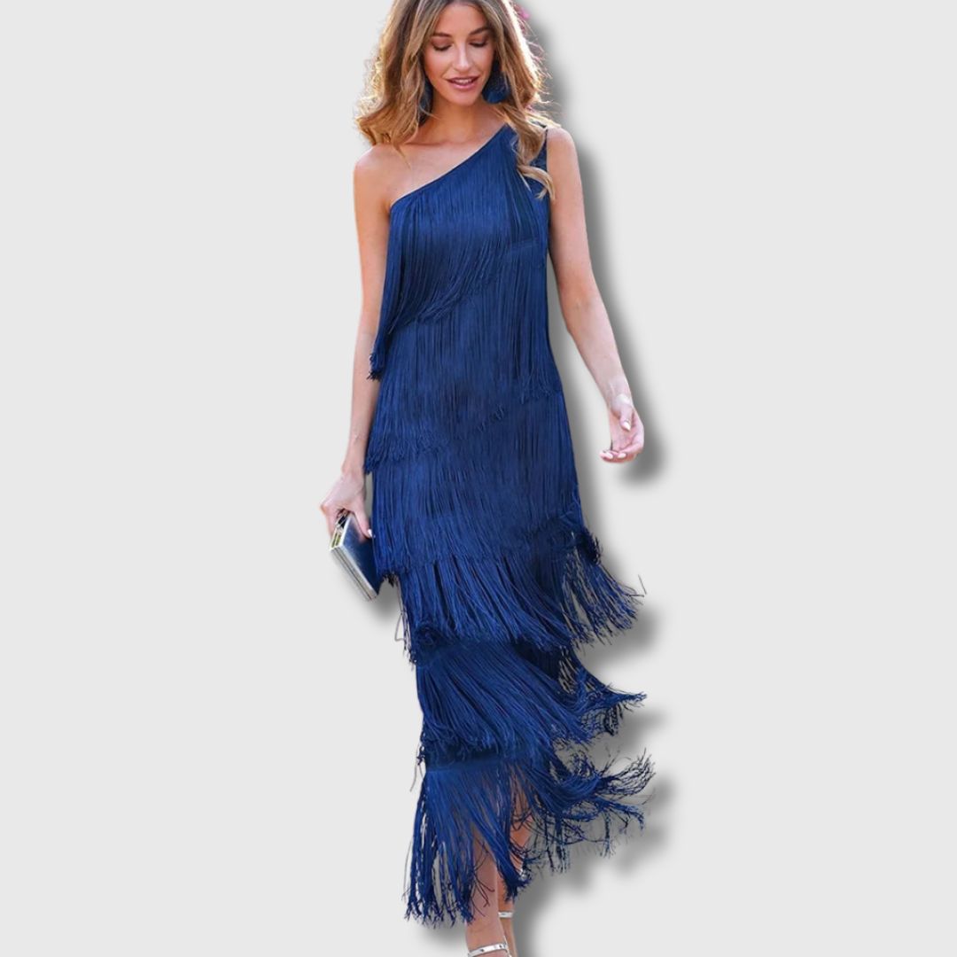 Lauren | Elegantes und raffiniertes Kleid mit Fransen