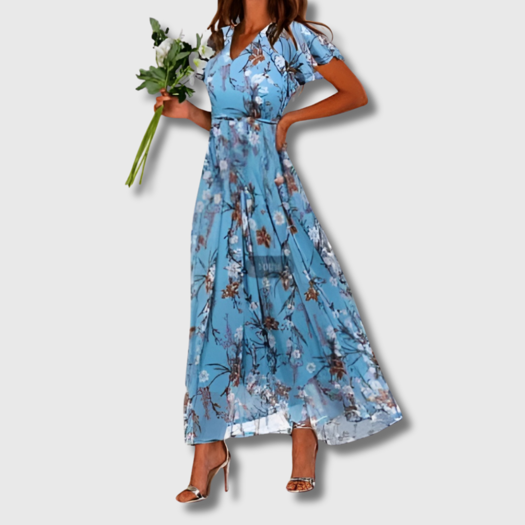 Lia| Maxi-Kleid aus Premium-Stoff – Perfekt für Sommerhochzeiten