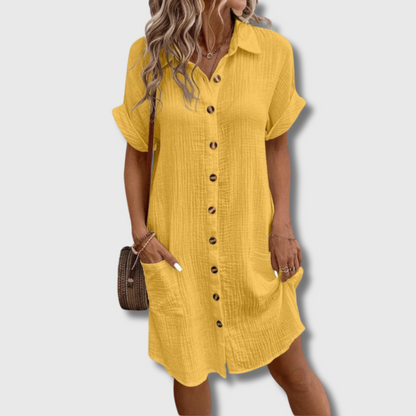 Olivia | Hemdkleid aus Premium-Baumwolle für stilvolle Alltagslooks