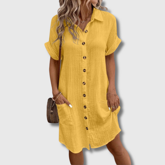 Olivia | Hemdkleid aus Premium-Baumwolle für stilvolle Alltagslooks