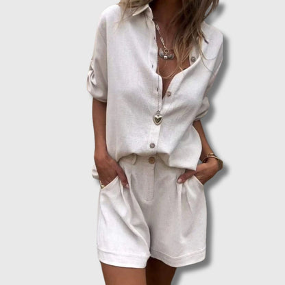 Luna | Leichter Leinen-Zweiteiler für heiße Tage