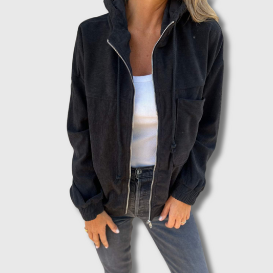 Dena | Cordjacke mit Kapuze – Premium Komfort für kühle Tage