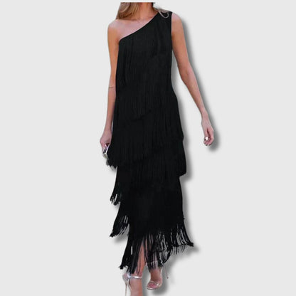 Lauren | Elegantes und raffiniertes Kleid mit Fransen