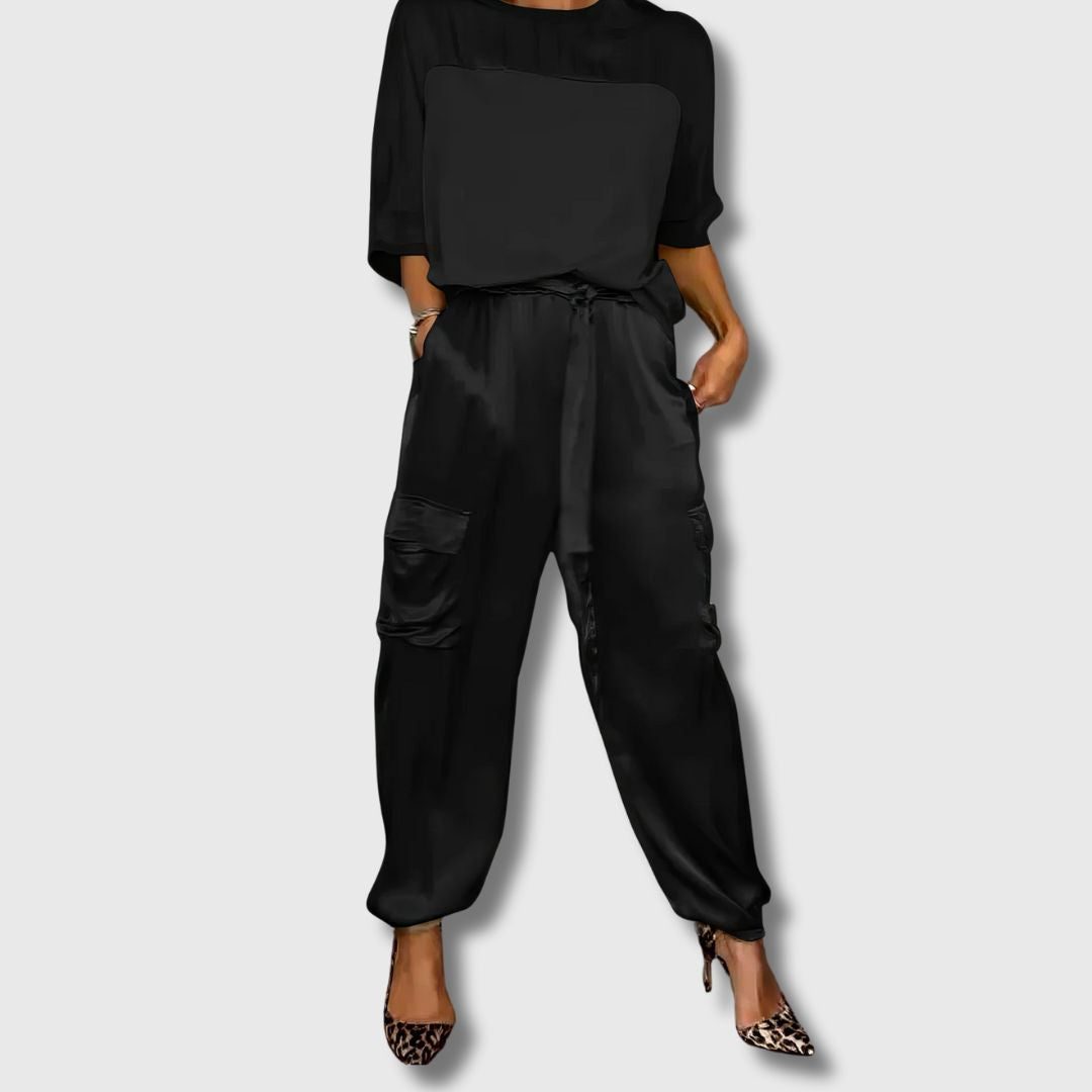 AMELIA | Zweiteiliges Blusen- und Hosenset Cargo Chic