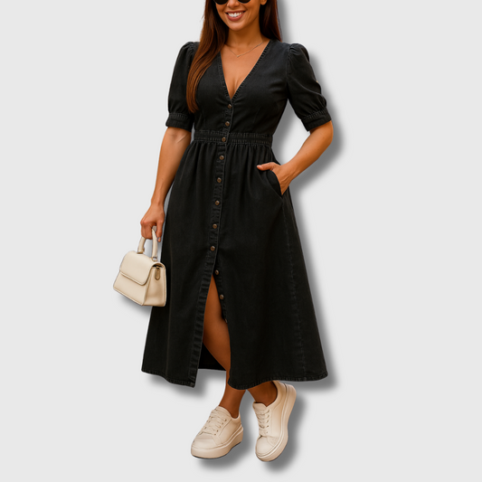 Ellie | Glänzendes Denimkleid aus Premium-Material