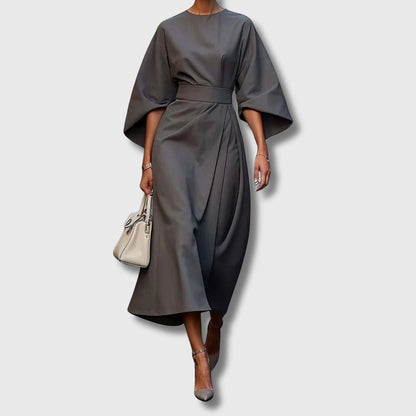 Sonia | Elegantes Kleid mit Laternenärmeln und Gürtel
