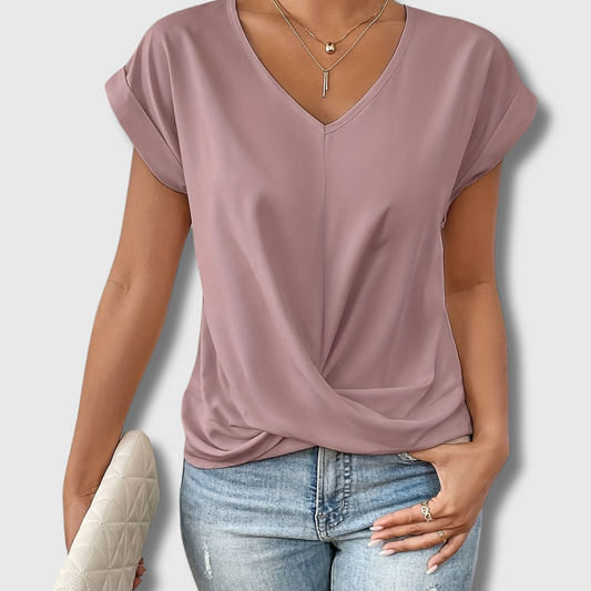 Cleo | Premium T-Shirt mit schmeichelhaftem Ausschnitt