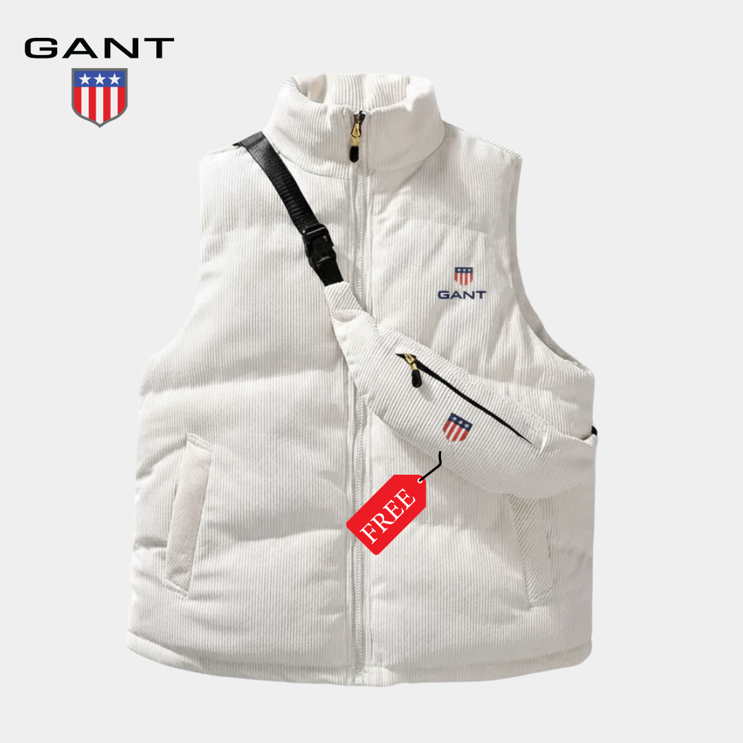 GANT™ Corduroy Puffer Vest + FREE Bag