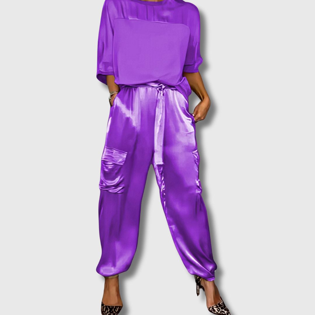 AMELIA | Zweiteiliges Blusen- und Hosenset Cargo Chic