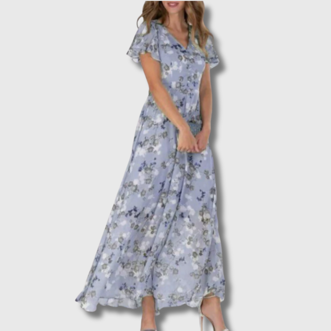 Lia| Maxi-Kleid aus Premium-Stoff – Perfekt für Sommerhochzeiten