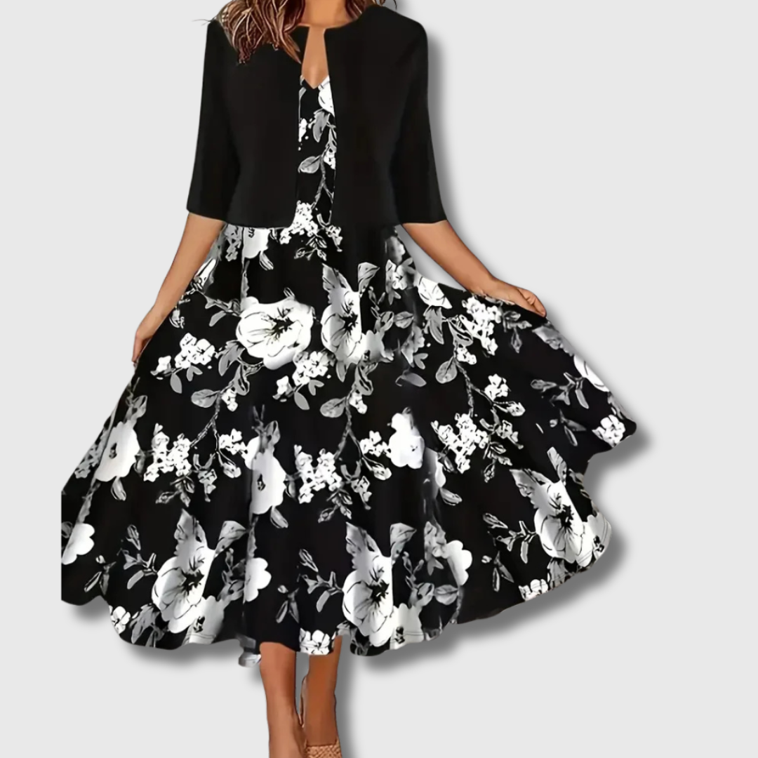 Nina| Abito blazer midi in lino premium per un'eleganza estiva