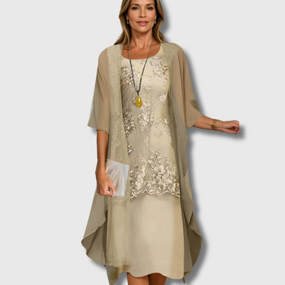 Charlotte | Zweiteiliges Chiffonkleid aus hochwertigem Material