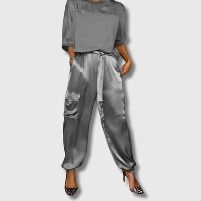 AMELIA | Zweiteiliges Blusen- und Hosenset Cargo Chic