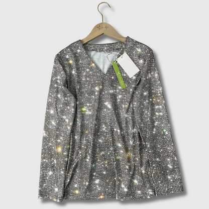 Sophie | Glitzernde Langarmbluse aus Premiumstoff für besondere Anlässe